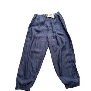 18 East Men's Large Kell Pleated Pant Navy NEW NWT Wide Leg Trouser